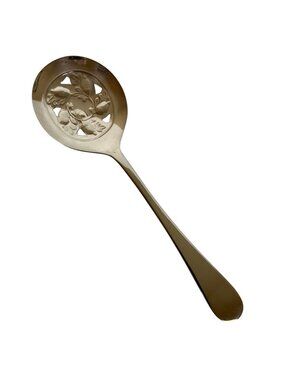 Vintage Sheffield England Jelly Server Silver Plate Floral Serving Spoon